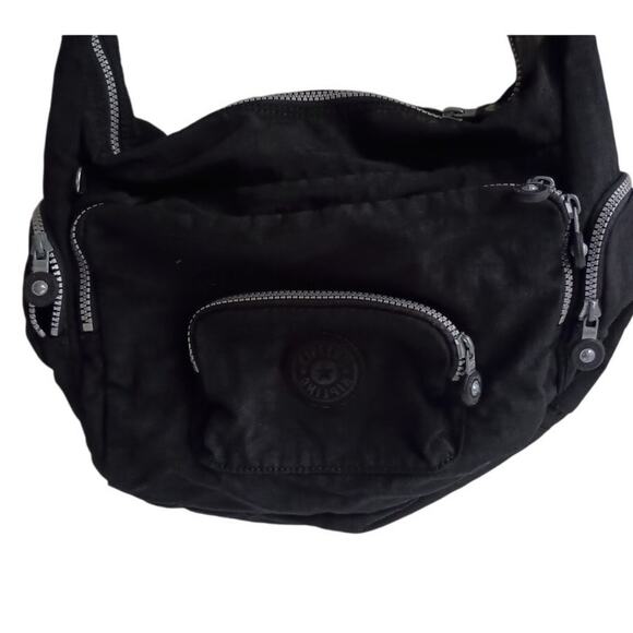 Kipling Europa black shoulder bag hobo bag satchel - Picture 2 of 12
